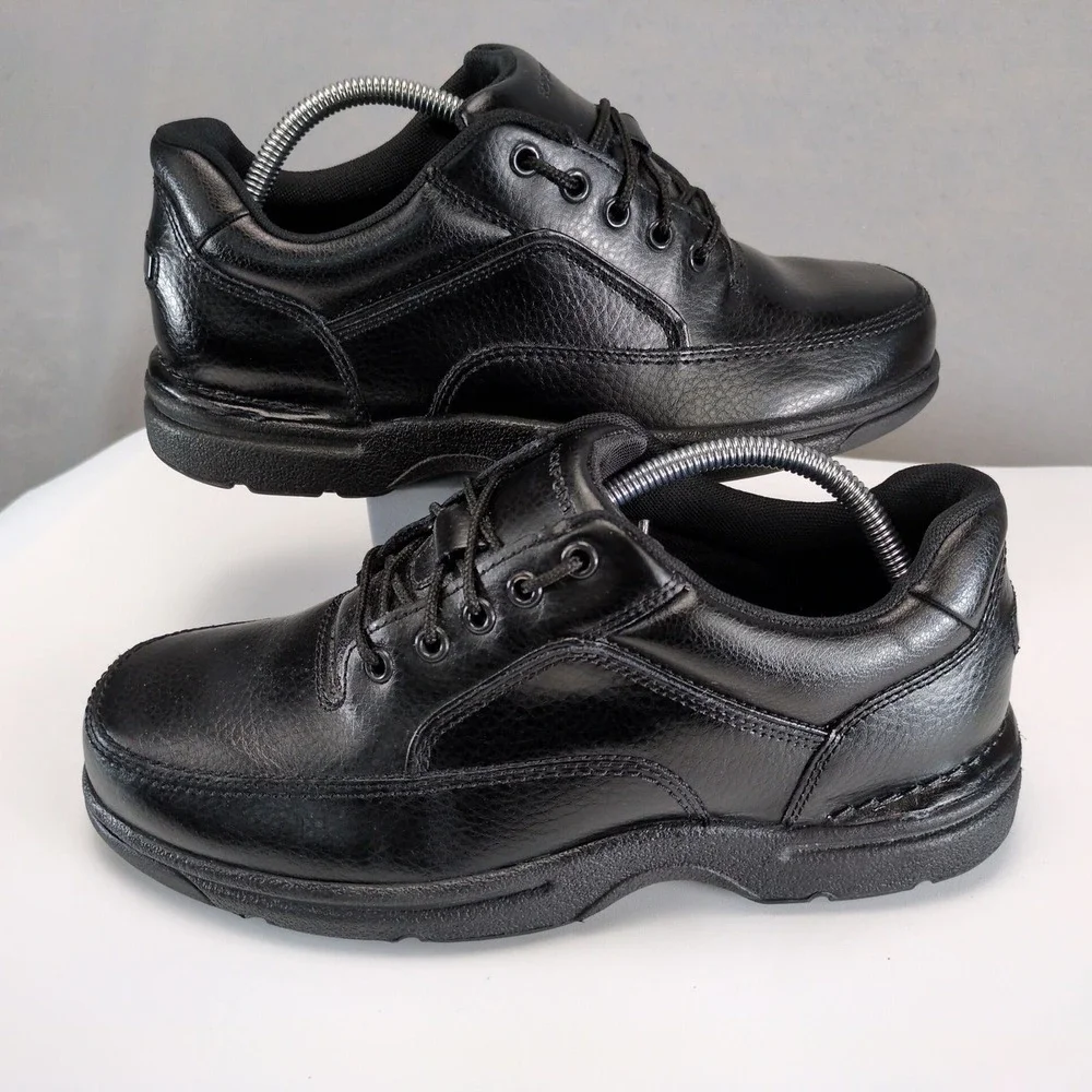 Rockport Eureka Black Oxford Shoes Mens 8.5 XW Extra Wide Leather Lace Up